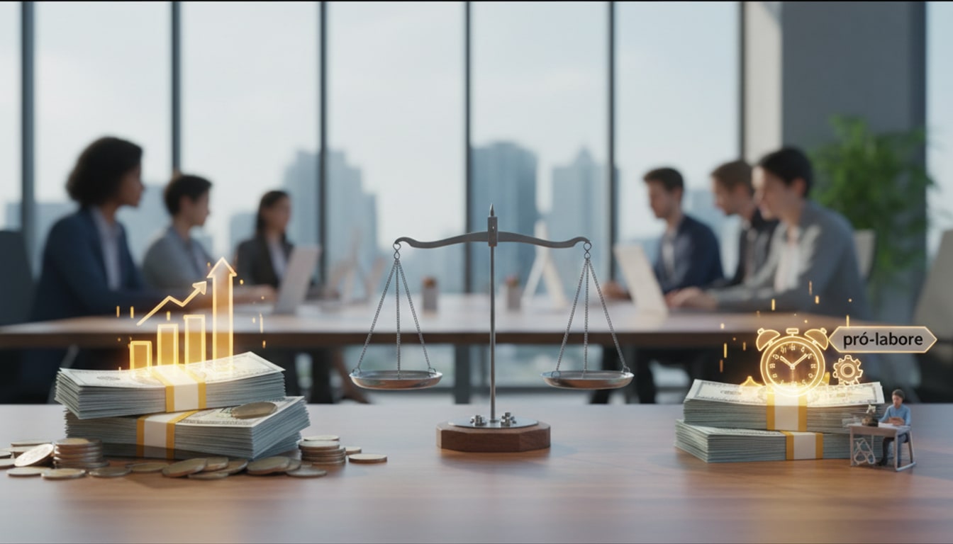 Distribuição de Lucros: o que é, como funciona e por que todo sócio precisa entender — Distribuição de lucros x pró-labore: qual a diferença